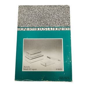 Vintage Acrylic Stationery Display Case Huang Acrylic H-960S 6" x 4" x 2" in Box